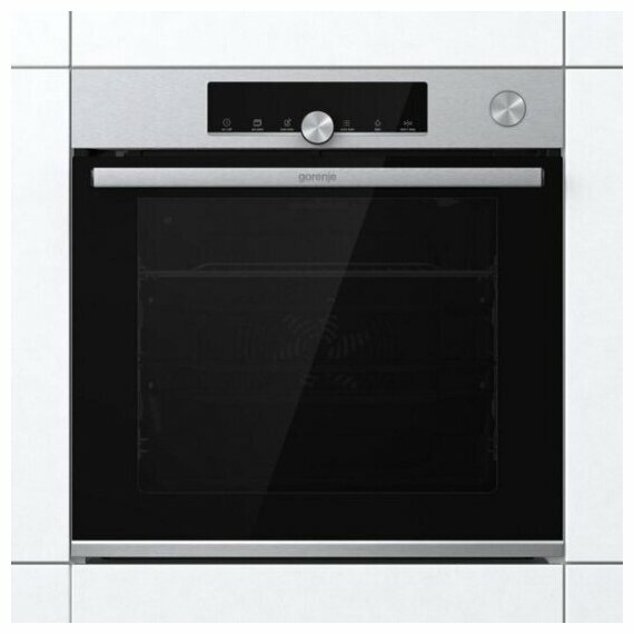 Духовой шкаф электрический GORENJE BSA6747A04X нерж/черный (сенсор.диспл, телескоп) - фотография № 4