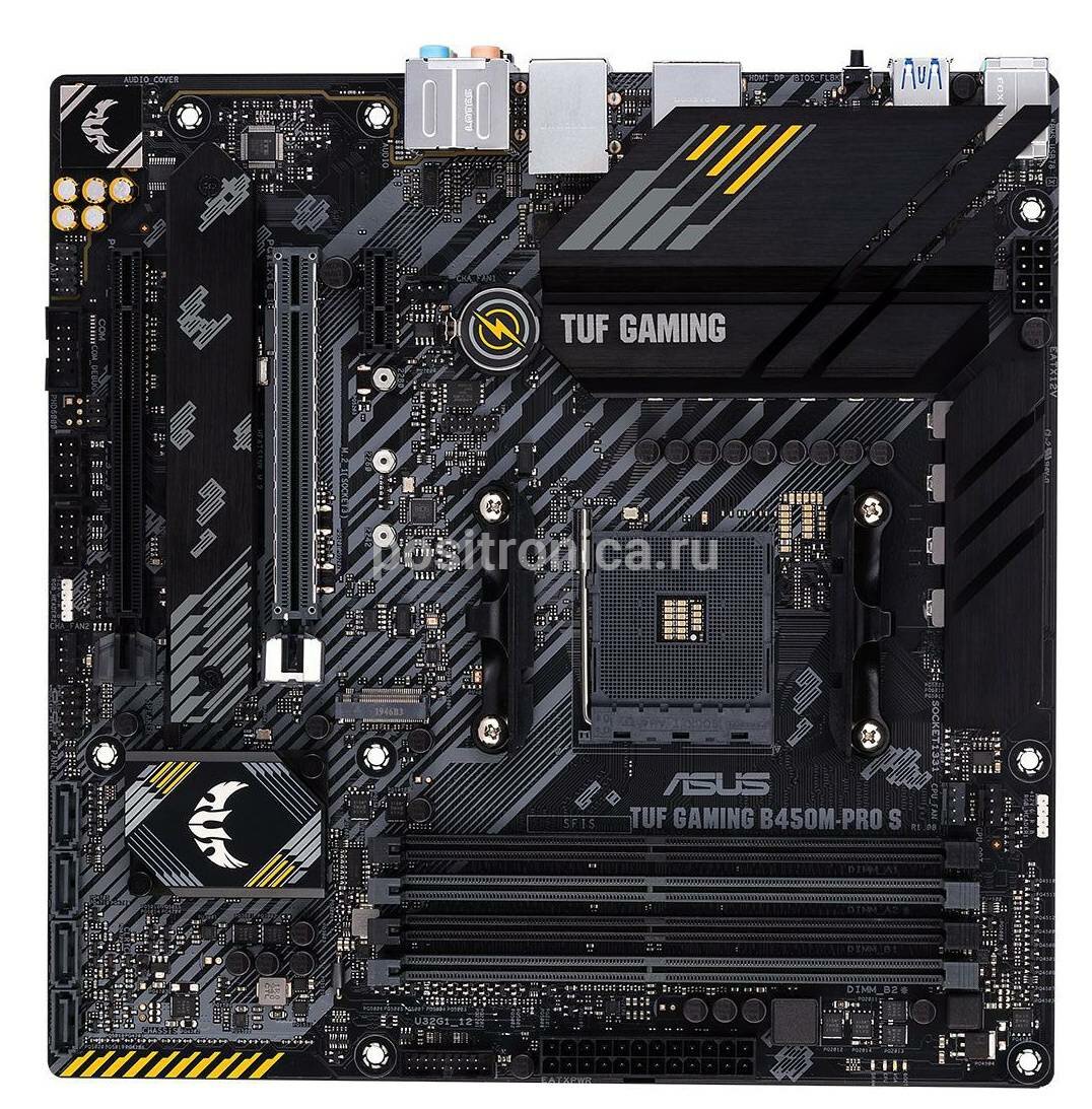 Материнская плата Asus TUF GAMING B450M-PRO S, Soc-AM4, mATX