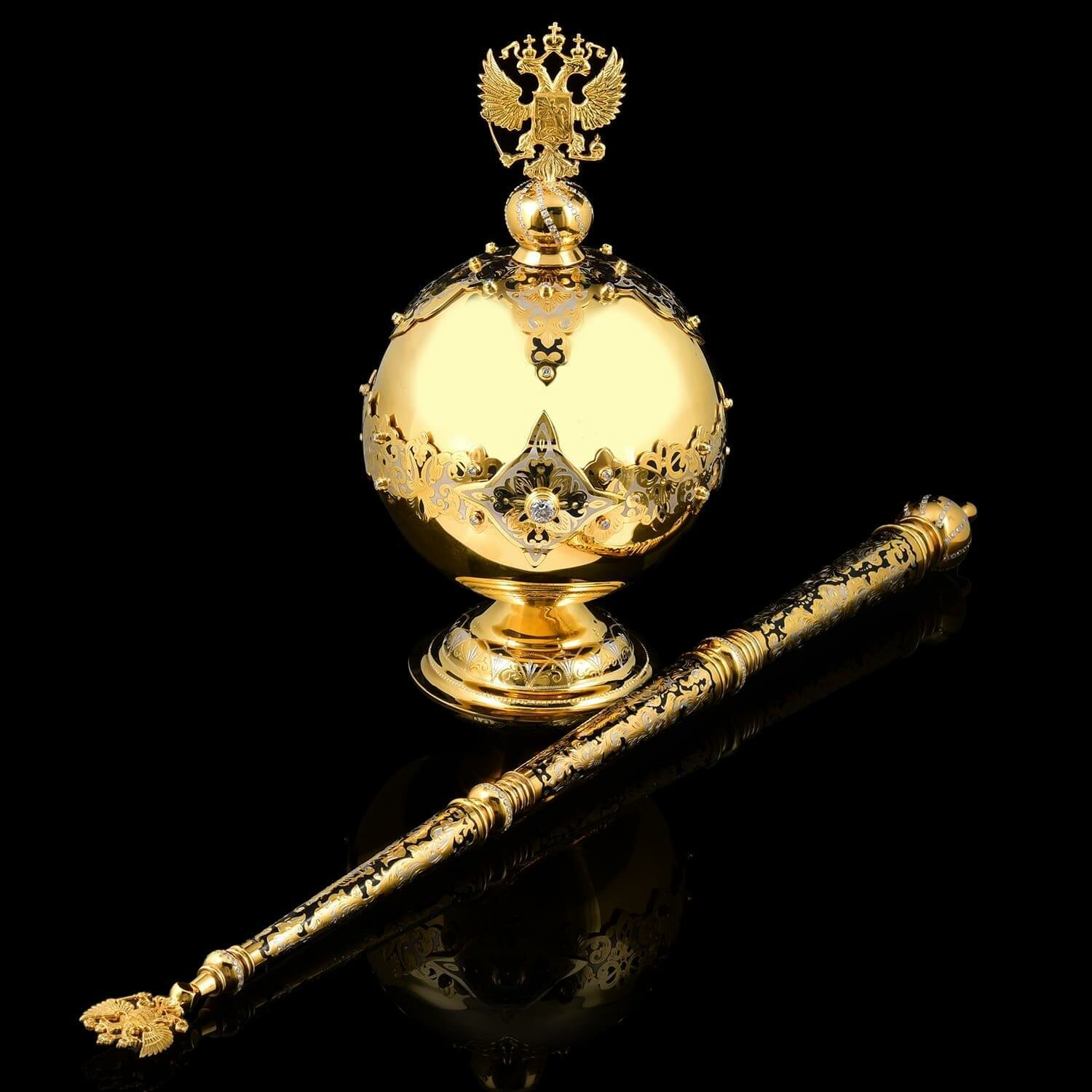 Рисунок скипетра и державы