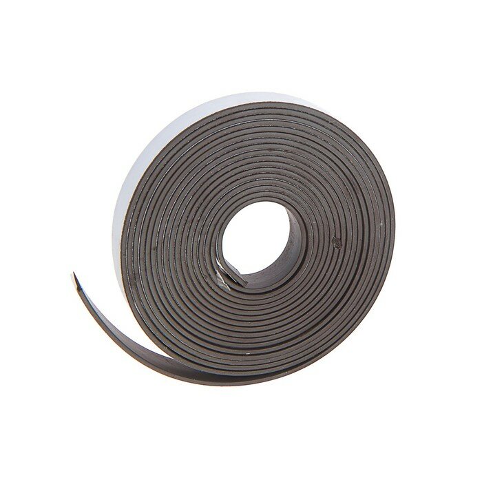 фото Магнитная лента тундра, с клеевым слоем, 12.5 х 1.5 мм, длина 3 м