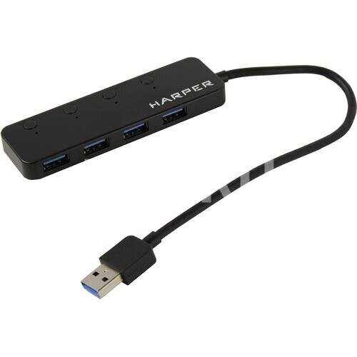 HIPER HUB-04MB Black USB-хаб (концентратор) HUB-04MBBlack