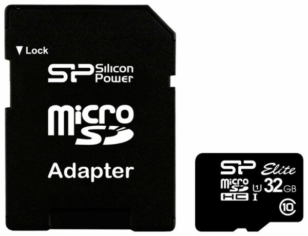 Флеш карта microSD 32GB Silicon Power Elite microSDHC Class 10 UHS-I SP032GBSTHBU1V10