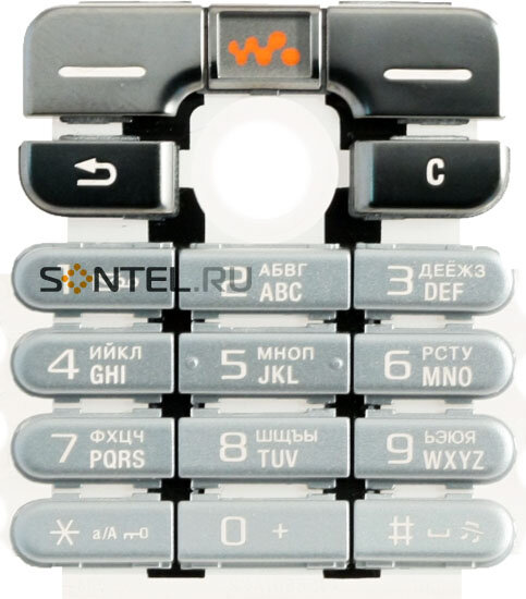 Клавиатура русская для Sony-Ericsson W700 серый