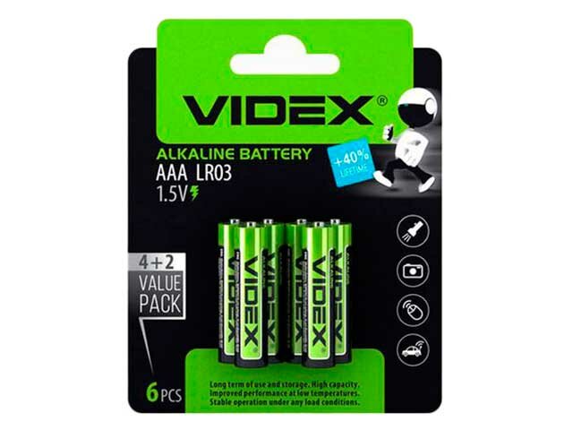Батарейка AAA - Videx LR3 (6 штук) VID-LR3-6BC