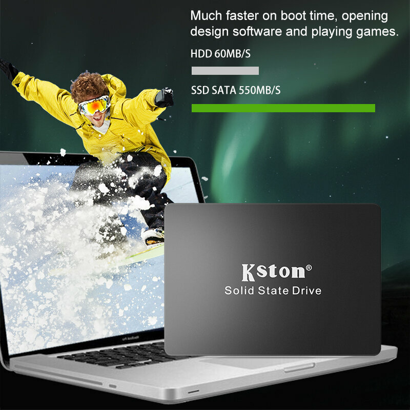 256 ГБ Внутренний SSD диск Kston 25" SATA3 60 Гбит/с (K755-256GB) + винты + кабель SATA