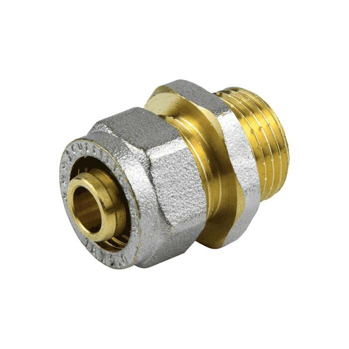 фото Муфта МП обж лат Дн16х3/4" НР, AQUASFERA 7001-02 (1 шт.)