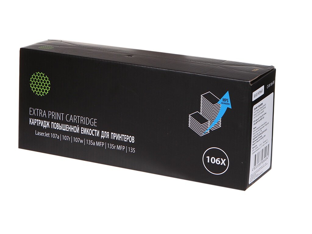 Картридж Cactus CS-W1106-MPS Black для HP Laser 107a/107r/107w/135a MFP/135r MFP/135w MFP/137fnw MFP