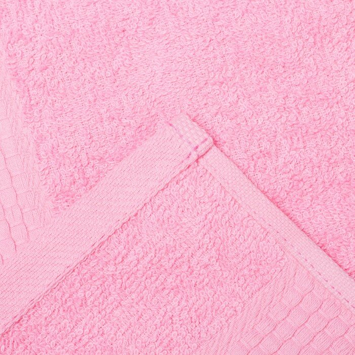 Полотенце махровое гладкокрашеное «Эконом» 70х130 см, цвет розовый - фотография № 3