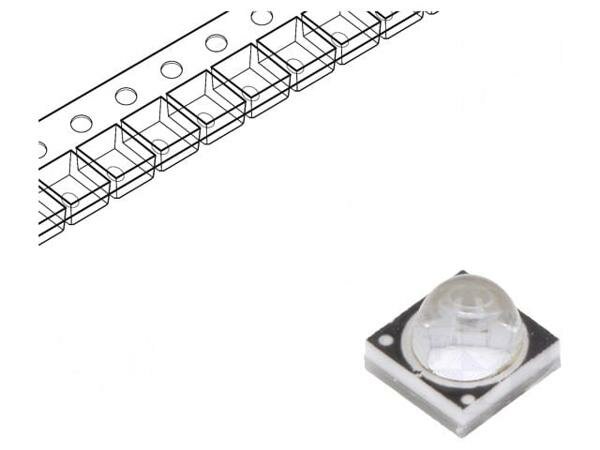 Светодиод PROLIGHT PB2D-3JLA-GS, LED мощный; УФ; 35°; 700мА; -d: 365-370нм; Pмакс: 3Вт; 3535; SMD, 1шт