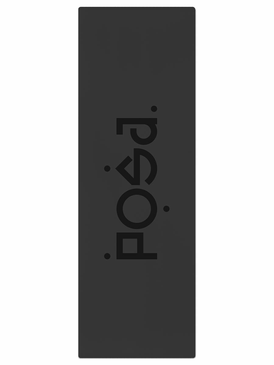 Профессиональный полиуретановый коврик для йоги POSA NonSlip Pro 6mm Black Plain