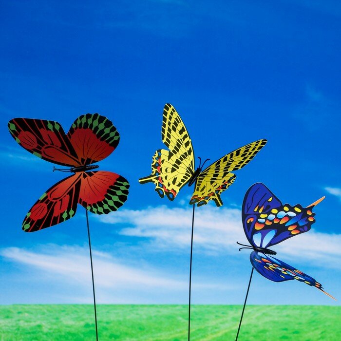 Штекер садовый "Бабочка" 14,5х10,5см, 25см - фотография № 4