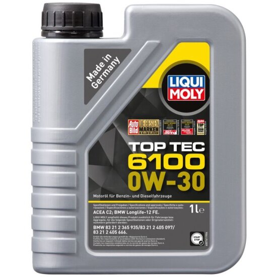 Моторное масло Liqui Moly Top Tec 6100 0W-30 HC-синтетическое 1 л