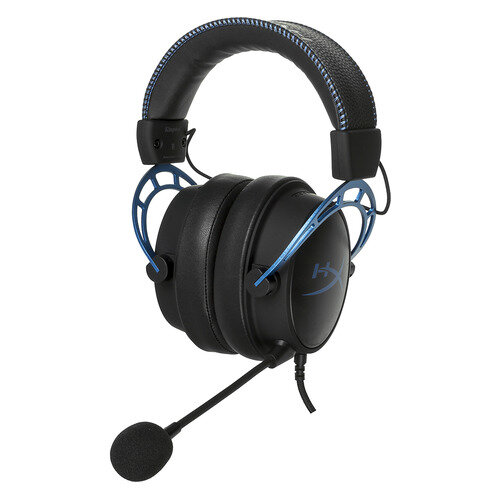 Гарнитура игровая HYPERX Cloud Alpha S, для компьютера и игровых консолей, мониторные, черный / голубой [hx-hscas-bl/ww]