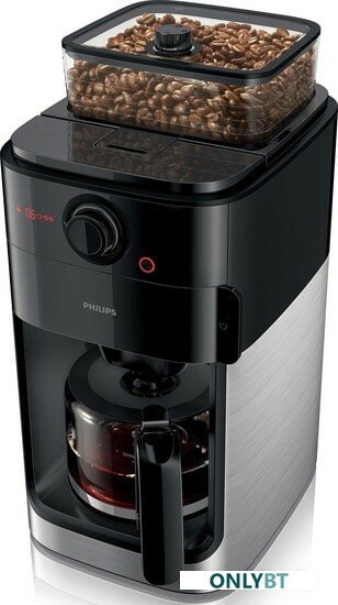 Кофеварка капельная Philips HD7767 Grind Brew, черный/металлик