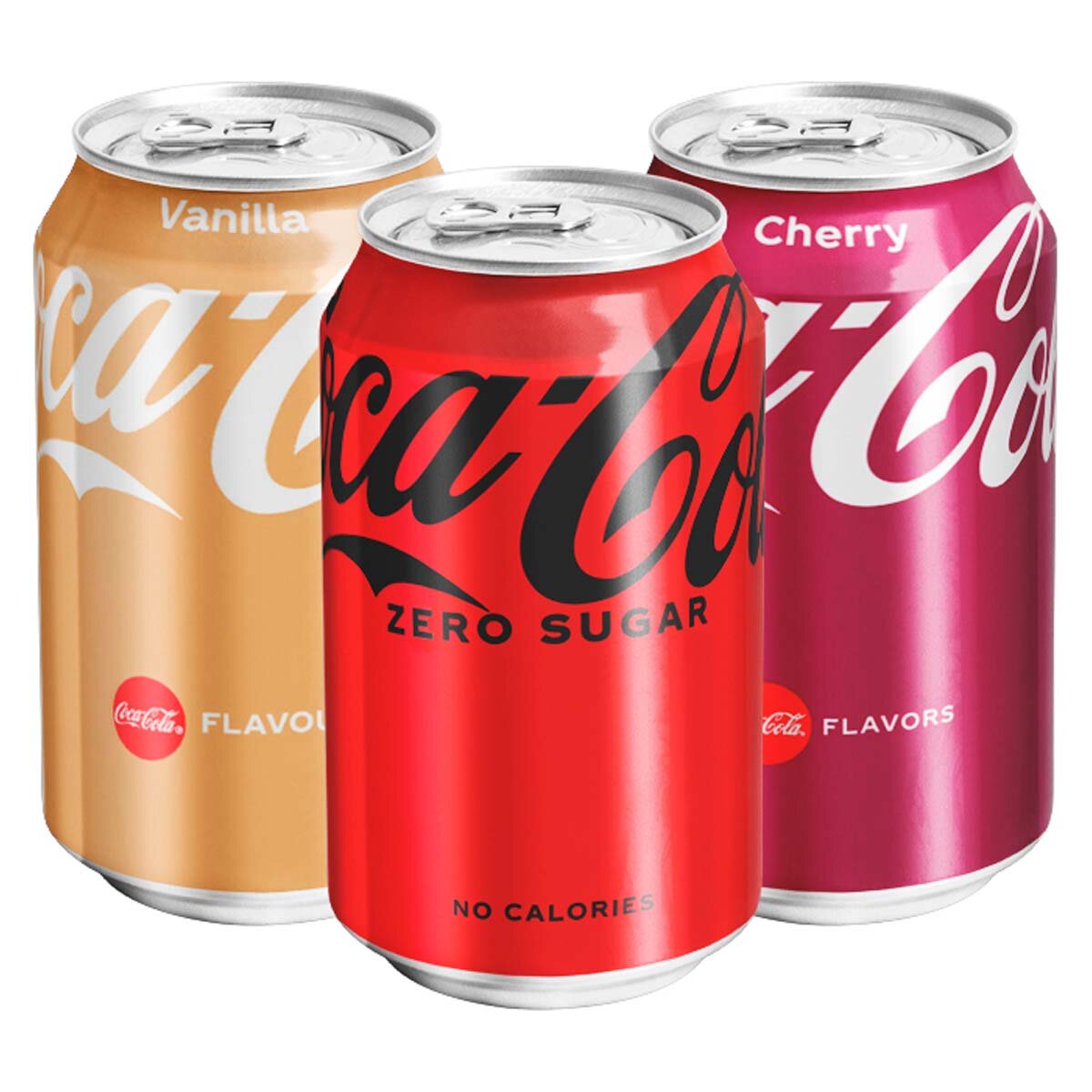 Газированный напиток Coca-Cola - микс 3 вкуса (Cherry, Vanilla, Zero) (Германия), 330 мл (3 шт) - фотография № 1