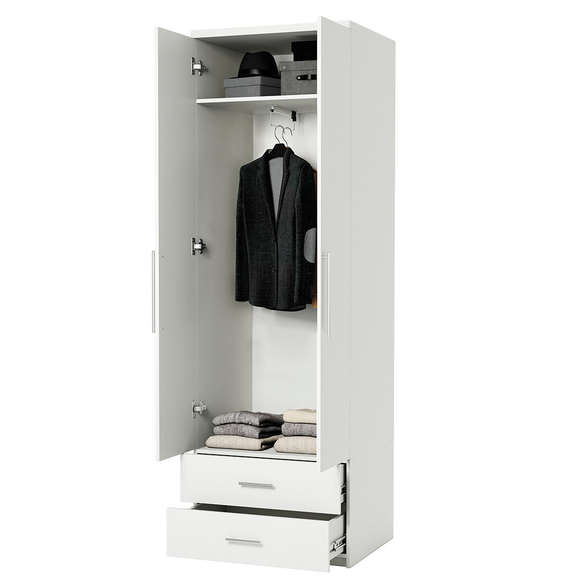 Шкаф для одежды с ящиками Шарм-Дизайн Мелодия МШЯ-21 60х45х220 белый