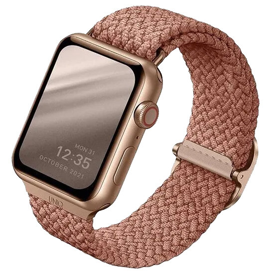 Ремешок Uniq ASPEN Strap Braided для Apple Watch All 42-44-45 мм розовый