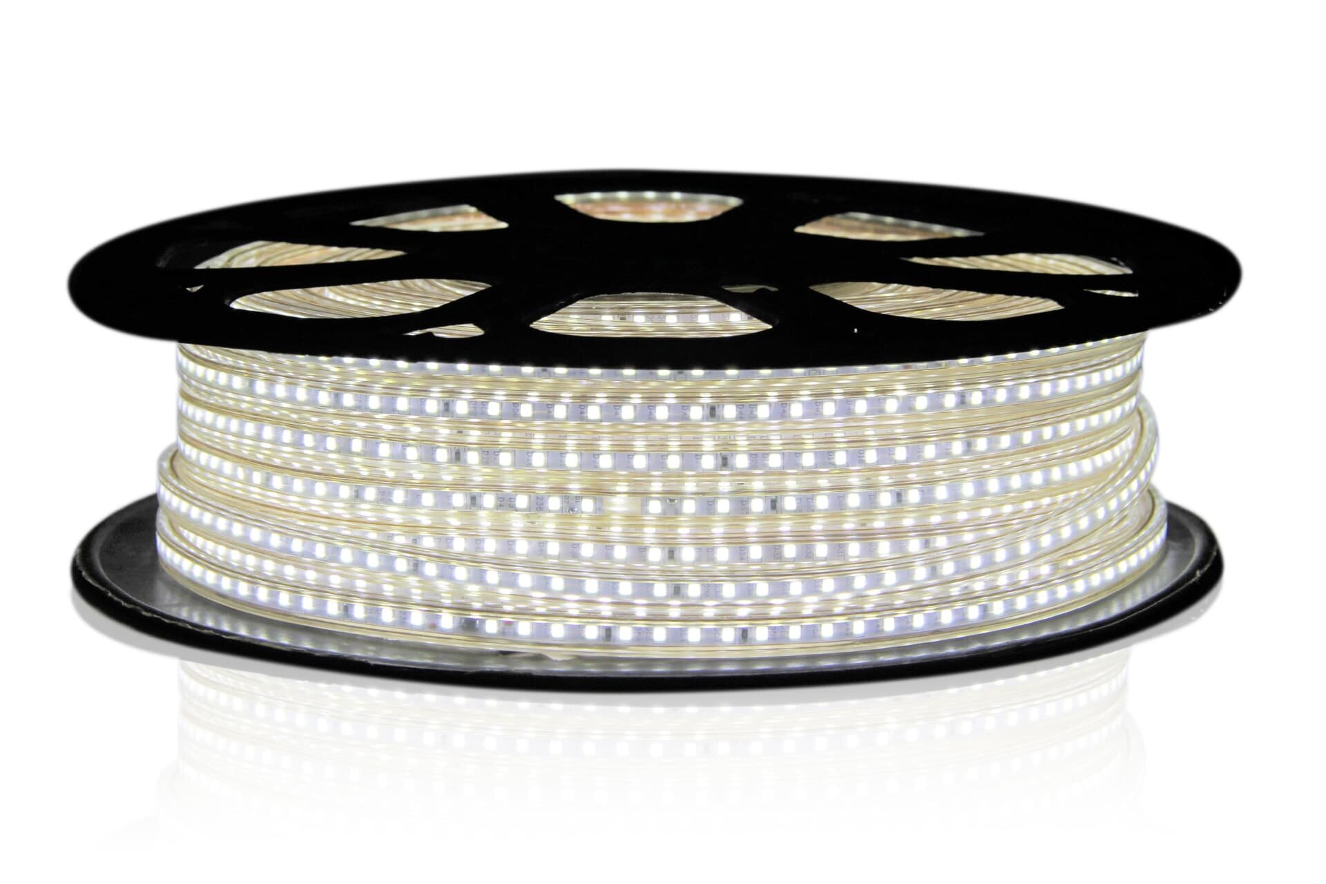 ShopLEDs Светодиодная лента SL SMD 2835 600 Led IP67 220V Standart (теплый белый 3000K) 10м