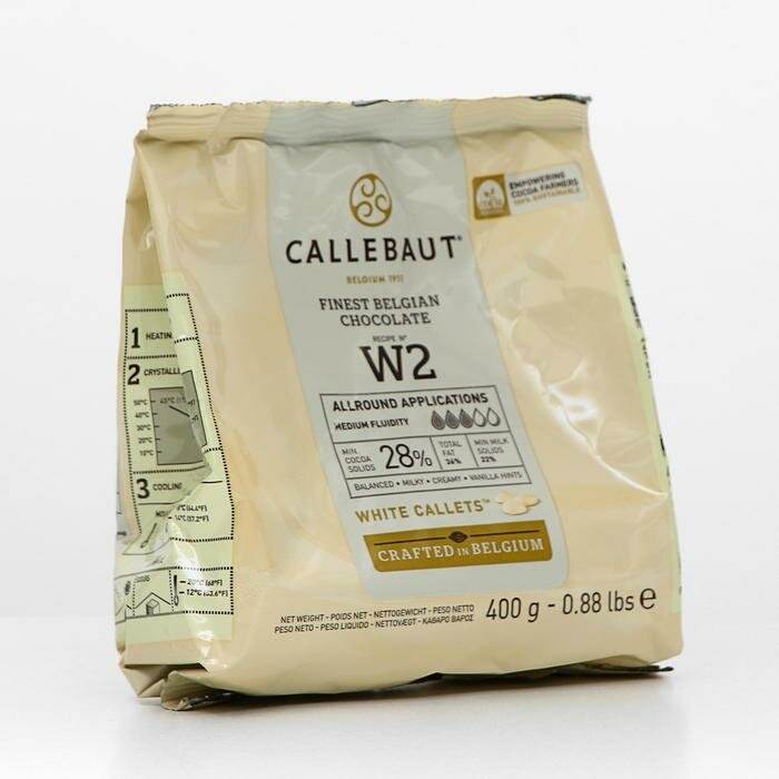 CALLEBAUT Шоколад белый Callebaut 28 % таблетированный, 400 г - фотография № 1