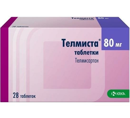 Телмиста, таблетки 80 мг, 28 шт.
