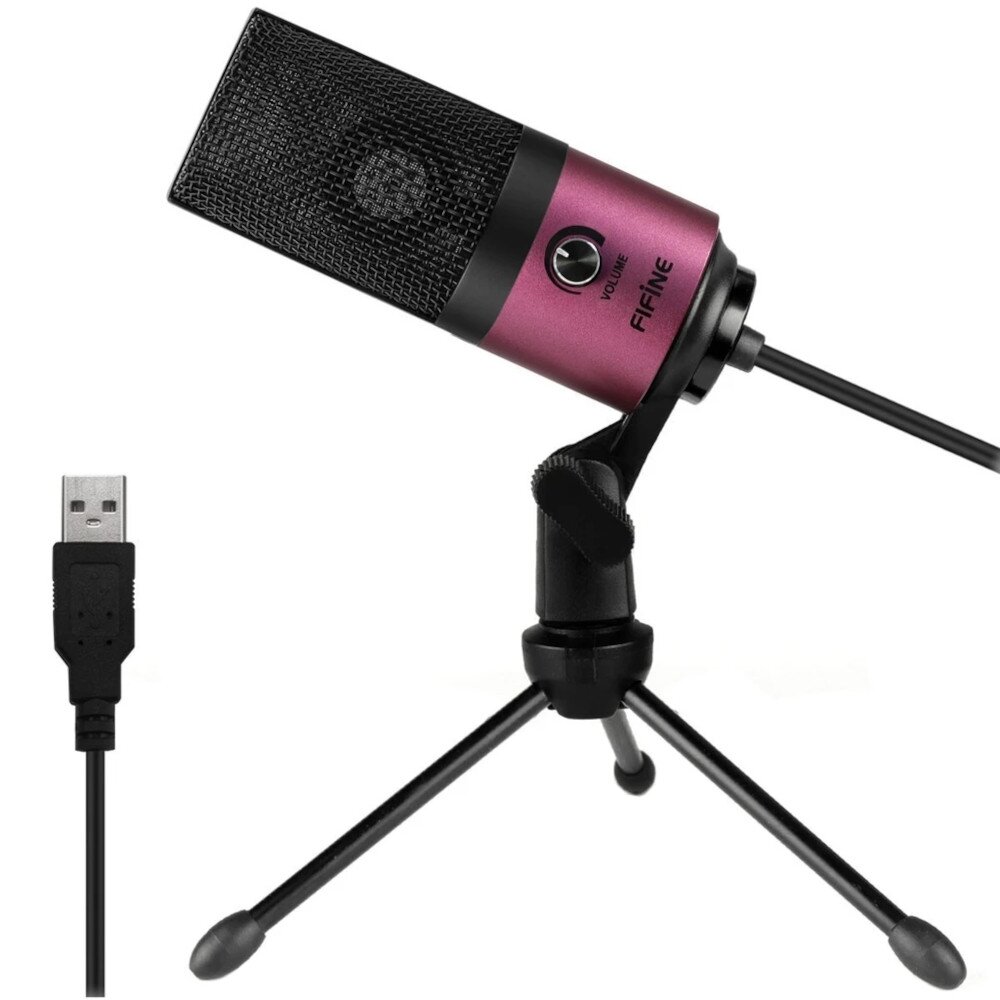 Микрофон FIFINE K669 розовый