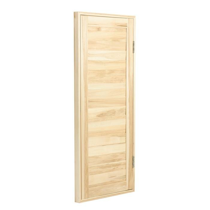 Дверь для бани и сауны из шпунтованной доски, липа Эконом 160х70 см - фотография № 3