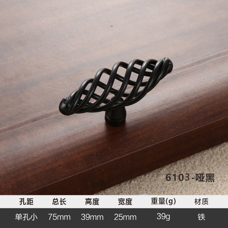 фото Ручка для шкафа Okali, из цинкового сплава, черная, удлиненная, фурнитура