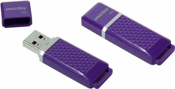 Флешка SmartBuy Quartz 16GB USB 2.0 Violet (SB16GBQZ-V)