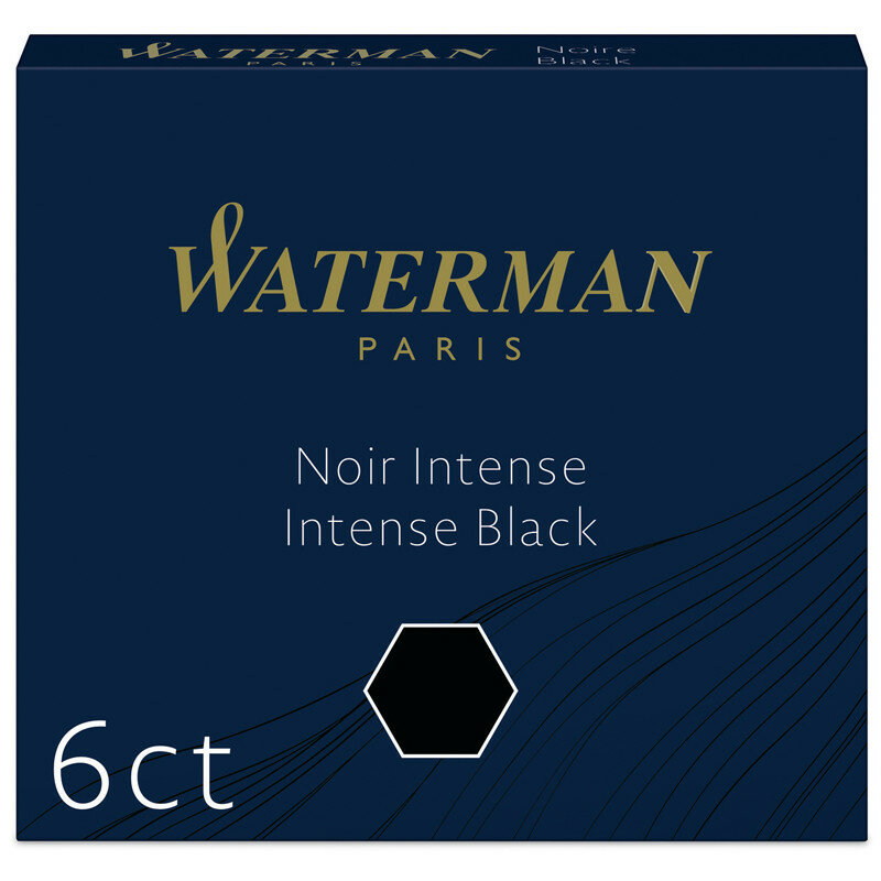 Картриджи чернильные Waterman International, черный, 6шт., картонная коробка, 071676