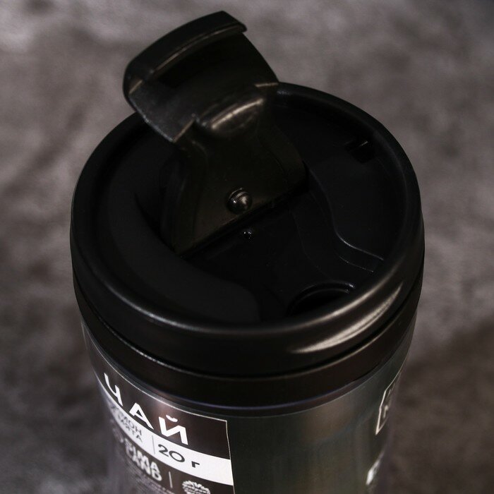 Чай чёрный «Настоящий мужчина» с мятой в термостакане 250 мл., 20 г. - фотография № 5