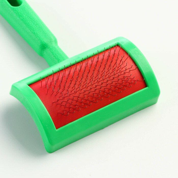 фото Пуходерка без капель полукруглая, 8,5 х 13 см, зелёная 7437958