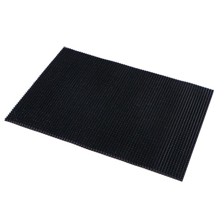 Покрытие ковровое щетинистое "Травка", 60х90 см, цвет чёрный - фотография № 2