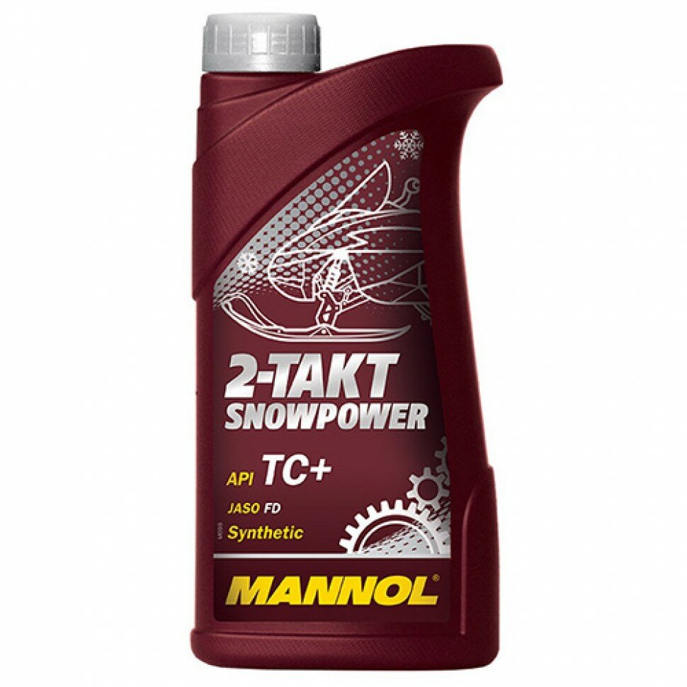 MANNOL 2-Тakt Snowpower (1л.) Cинт.моторное масло для снегоходов JASO FD; API TC+; ISO-L-EGD