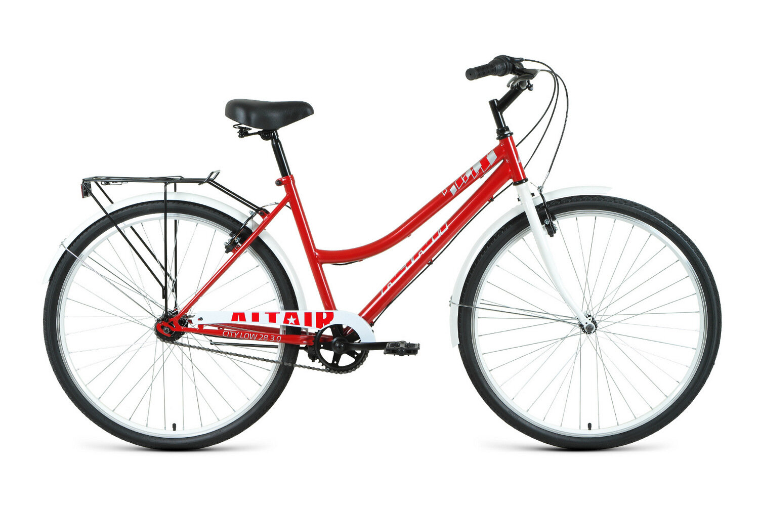 Дорожный велосипед Altair City 28 Low 3.0 год 2021 ростовка 19 цвет Красный-Белый