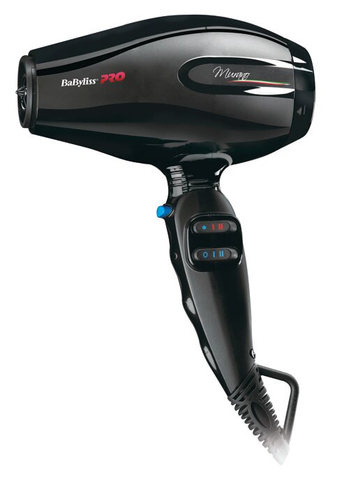 Фен BaByliss Pro Murano, 2000 Вт, ионизация, 2 насадки, черный