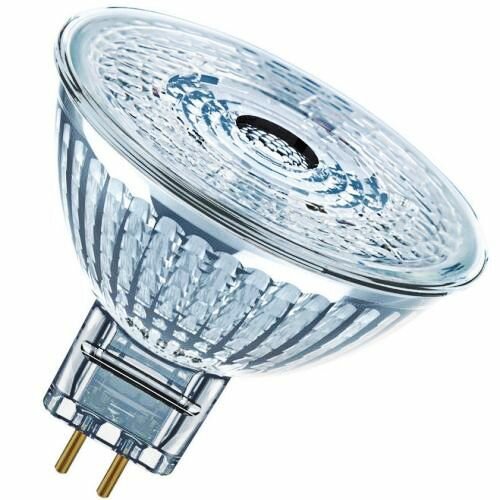 Лампа OSRAM LED Star GU5.3 MR16 12В 5Вт светодиодная LED 350 лм эквивалент 35Вт тёплый свет 3000К прозрачная