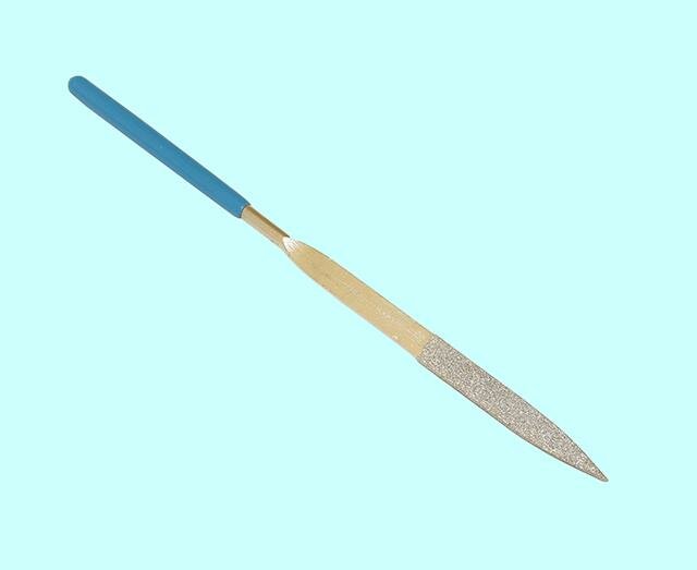 Надфиль Алмазный плоский L160х4 остроносый с обрезиненной ручкой (шт)