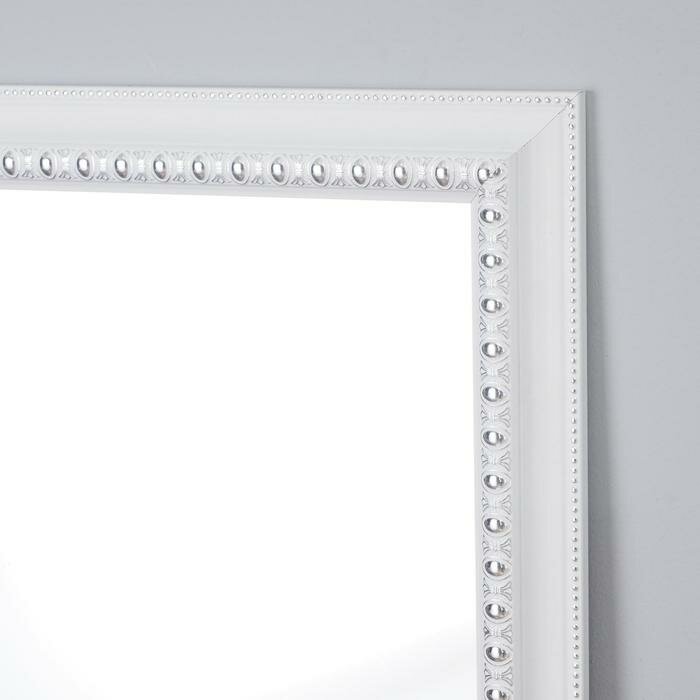 Зеркало настенное "Медальон", белое, 60х110 cм, рама пластик, 43 мм - фотография № 3