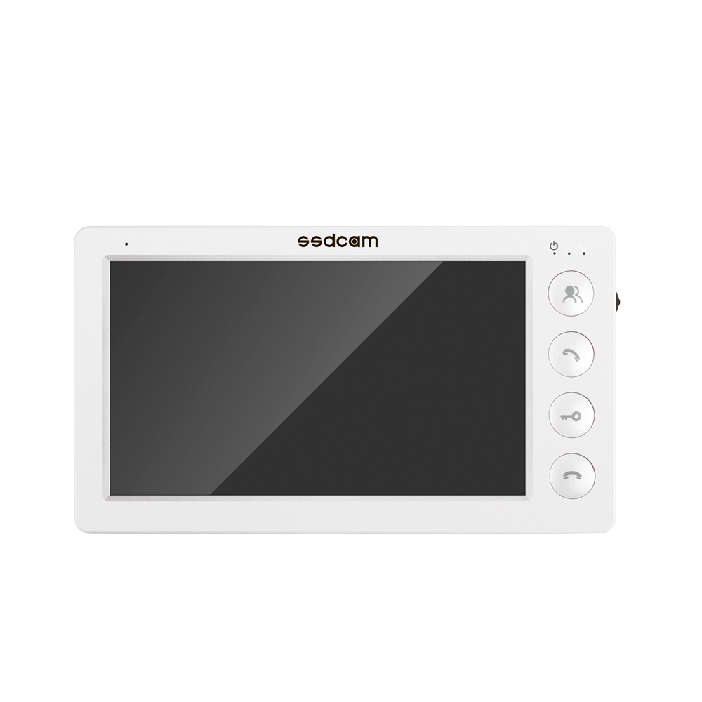 Монитор видеодомофона аналоговый CVBS 7 дюймов TFT LCD (800х480) SSDCAM SD-722EL (белый)