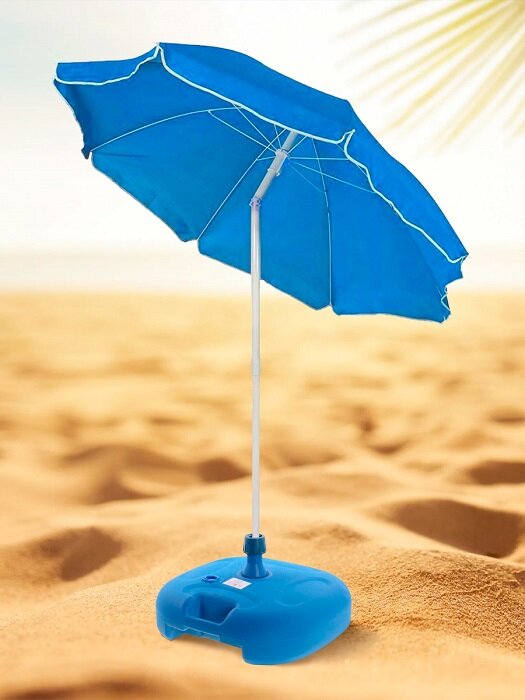 Подставка для зонта пляжного (синий, наливная, пластик) Подставка для зонта пляжного (синий, наливна