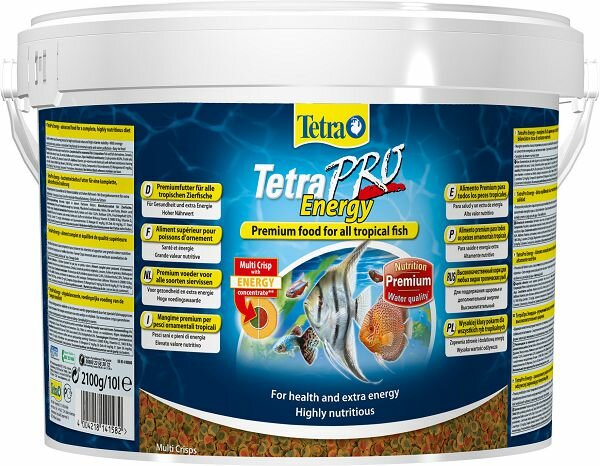 Tetra TetraPro Energy Crisps специалный энергетический корм для всех видов аквариумных рыб, чипсы 10 л