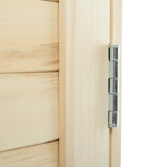 Дверь для бани и сауны из шпунтованной доски, липа Эконом, 190х70 см - фотография № 2