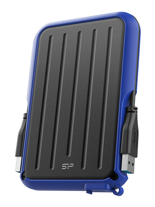 Внешний HDD Silicon Power External 2.0Tb (SP020TBPHD66SS3B) черно-синий - фото №1