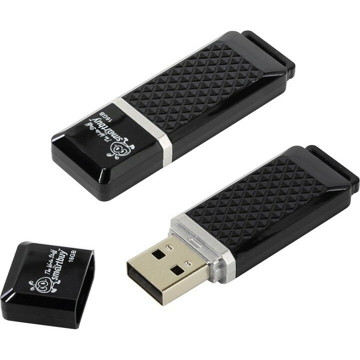 Smart buy Smartbuy USB Drive 16Gb Quartz series Black SB16GBQZ-K