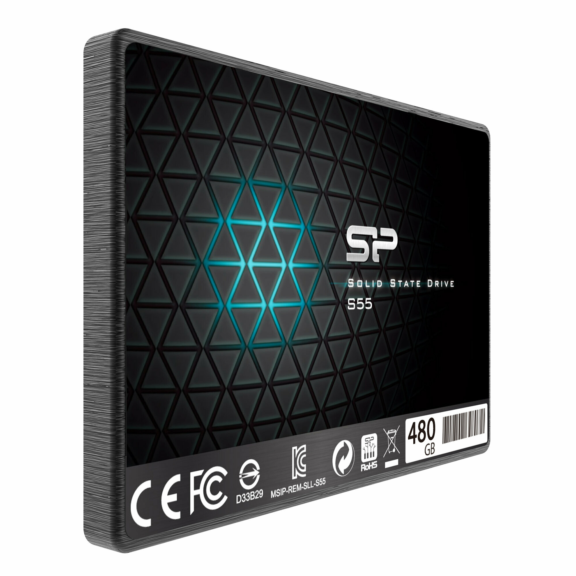 Накопитель SSD Silicon Power SP480GBSS3S55S25 Slim S55 /SATA III/480GB /Скорость чтения 560МБайт/с Скорость записи 530МБайт/с