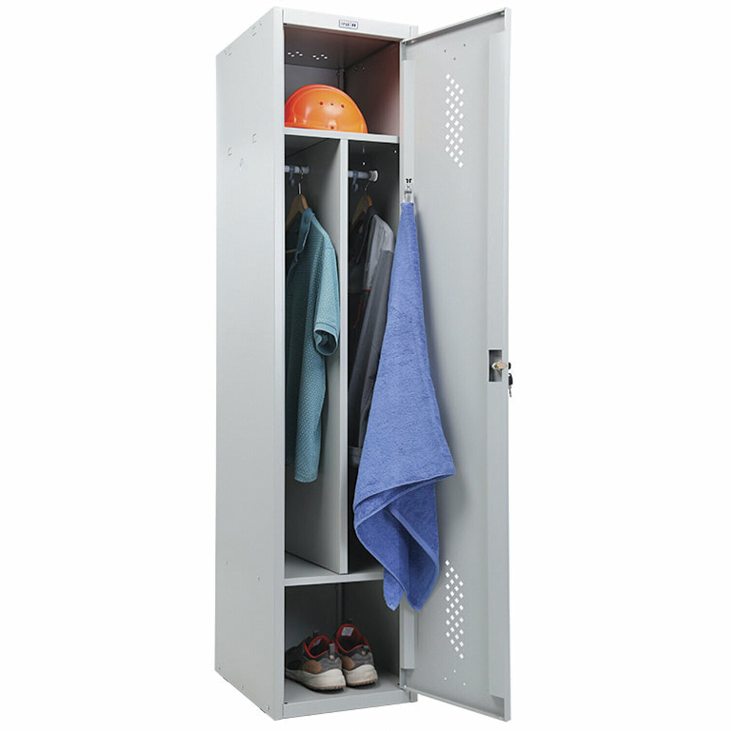 Шкаф металлический для одежды практик "LS-11-40D", 2 отделения, 1830х418х500 мм, 24 кг, разборный - фотография № 2