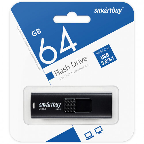 USB флешка SMARTBUY 64Gb Fashion black USB 3.0