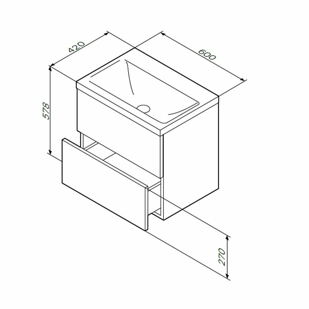 Тумба с раковиной в ванную AM.PM Gem M90-FHX0602-F85A02133 со смесителем X-Joy белый, подвесная, 60 см - фотография № 13