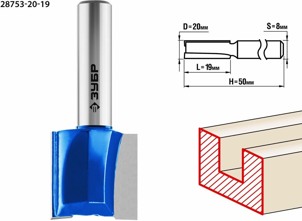 Фреза ЗУБР 28753-20-19