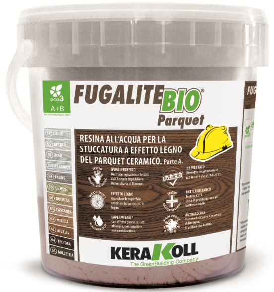 Kerakoll Fugalite BIO parquet 61 Castanea 3kg гипоаллергенная эпоксидная затирка на водной основе